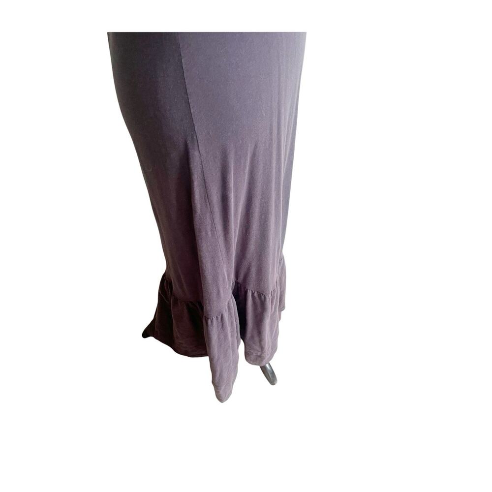 Z Supply Gray V-Neck Ruffle Sleeve Zella Cotton Slub Midi Dress Size XS - Picture 10 of 15
